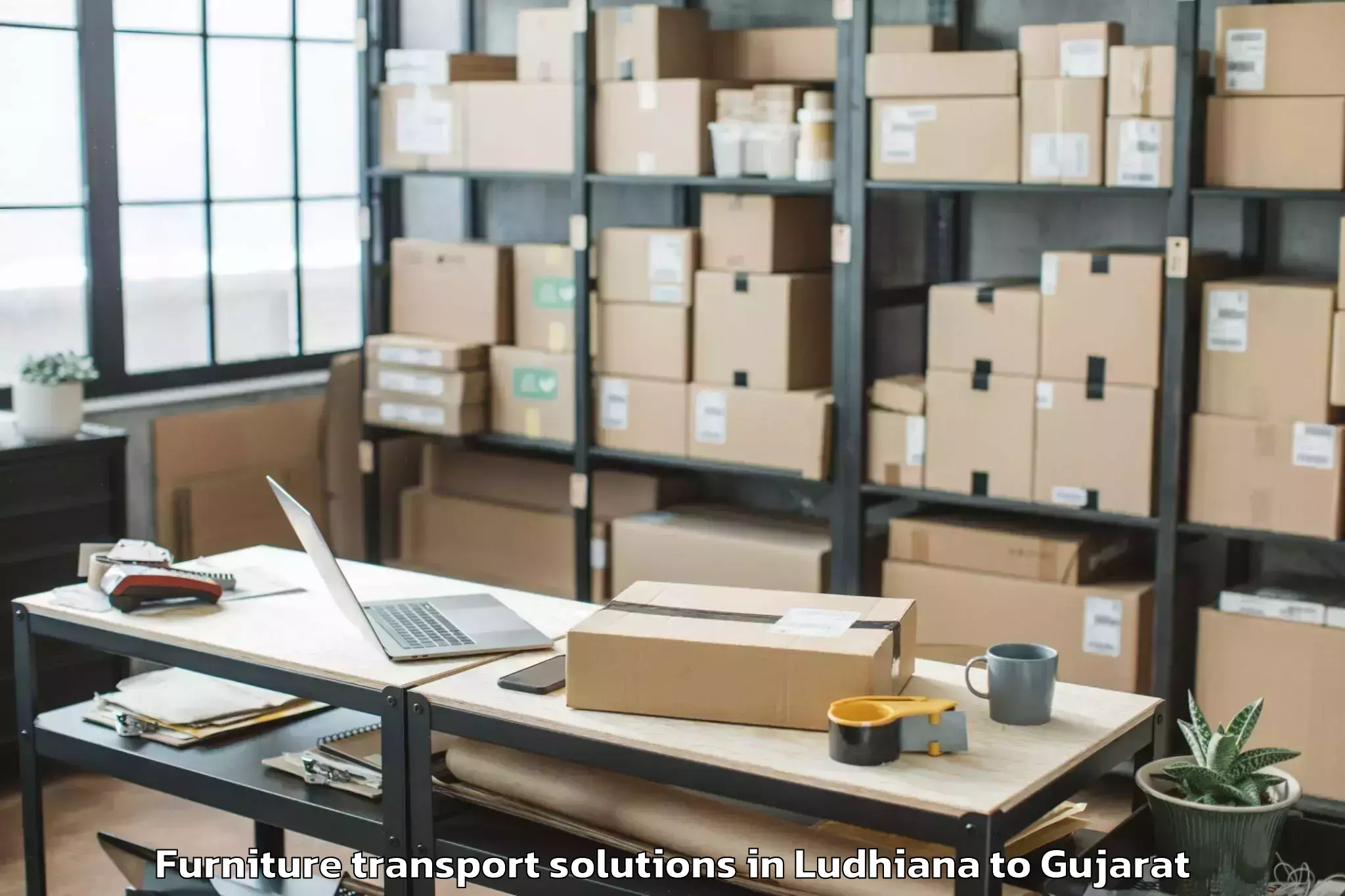 Reliable Ludhiana to Waghodia Furniture Transport Solutions